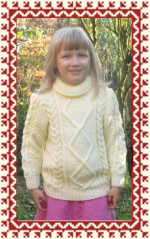 Gyapjú pulóver - Ír mintás gyapjú pulóver