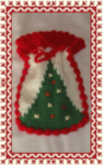 Kötött kiegészítő - Karácsonyi norvég fenyő mintás zsákocska
