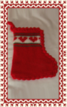 Kötött kiegészítő - Karácsonyi norvég mintás dísz csizma