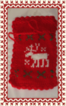 Kötött kiegészítő - Karácsonyi norvég szarvas mintás zsákocska